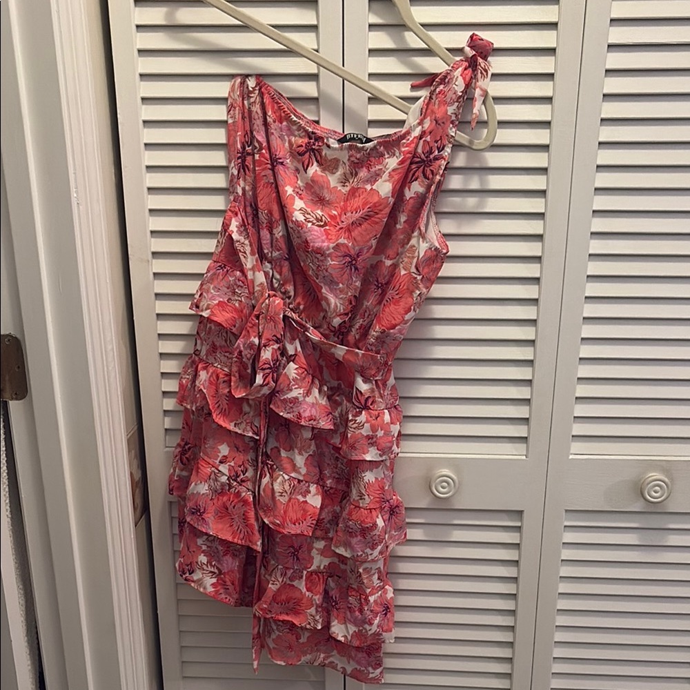 Floral Pink Ruffle Dress